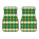 Irish Themed Argyle Pattern Print Front Car Floor Mats