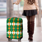 Irish Themed Argyle Pattern Print Luggage Cover