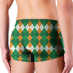 Irish Themed Argyle Pattern Print Men's Boxer Briefs