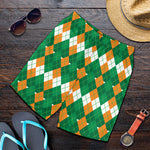 Irish Themed Argyle Pattern Print Men's Shorts