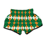 Irish Themed Argyle Pattern Print Muay Thai Boxing Shorts
