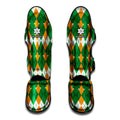 Irish Themed Argyle Pattern Print Muay Thai Shin Guards