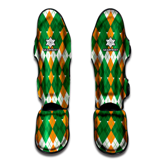 Irish Themed Argyle Pattern Print Muay Thai Shin Guard