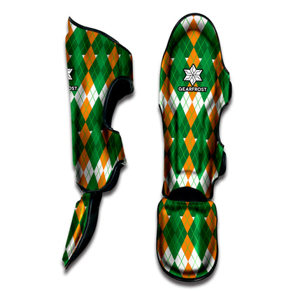 Irish Themed Argyle Pattern Print Muay Thai Shin Guard
