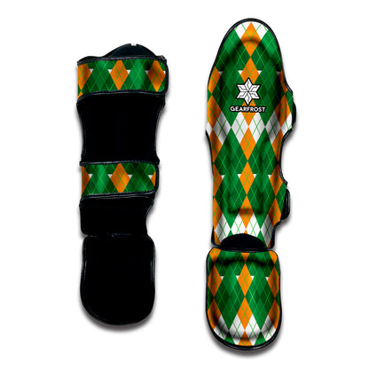 Irish Themed Argyle Pattern Print Muay Thai Shin Guard