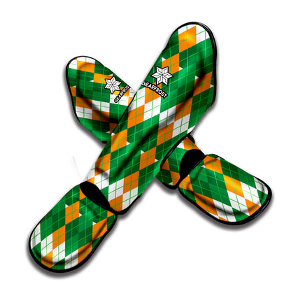 Irish Themed Argyle Pattern Print Muay Thai Shin Guard