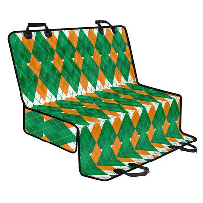 Irish Themed Argyle Pattern Print Pet Car Back Seat Cover
