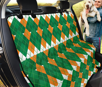 Irish Themed Argyle Pattern Print Pet Car Back Seat Cover