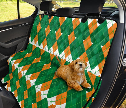 Irish Themed Argyle Pattern Print Pet Car Back Seat Cover