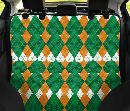 Irish Themed Argyle Pattern Print Pet Car Back Seat Cover