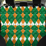 Irish Themed Argyle Pattern Print Pet Car Back Seat Cover