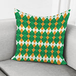Irish Themed Argyle Pattern Print Pillow Cover