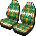 Irish Themed Argyle Pattern Print Universal Fit Car Seat Covers