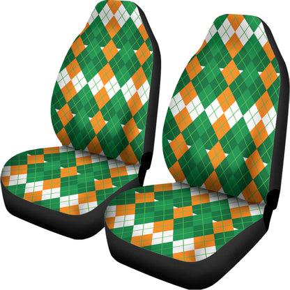 Irish Themed Argyle Pattern Print Universal Fit Car Seat Covers