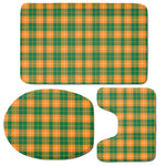 Irish Themed Plaid Pattern Print 3 Piece Bath Mat Set
