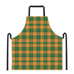 Irish Themed Plaid Pattern Print Apron