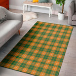 Irish Themed Plaid Pattern Print Area Rug