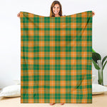Irish Themed Plaid Pattern Print Blanket
