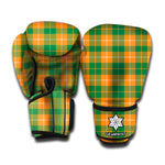 Irish Themed Plaid Pattern Print Boxing Gloves