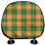 Irish Themed Plaid Pattern Print Car Headrest Covers
