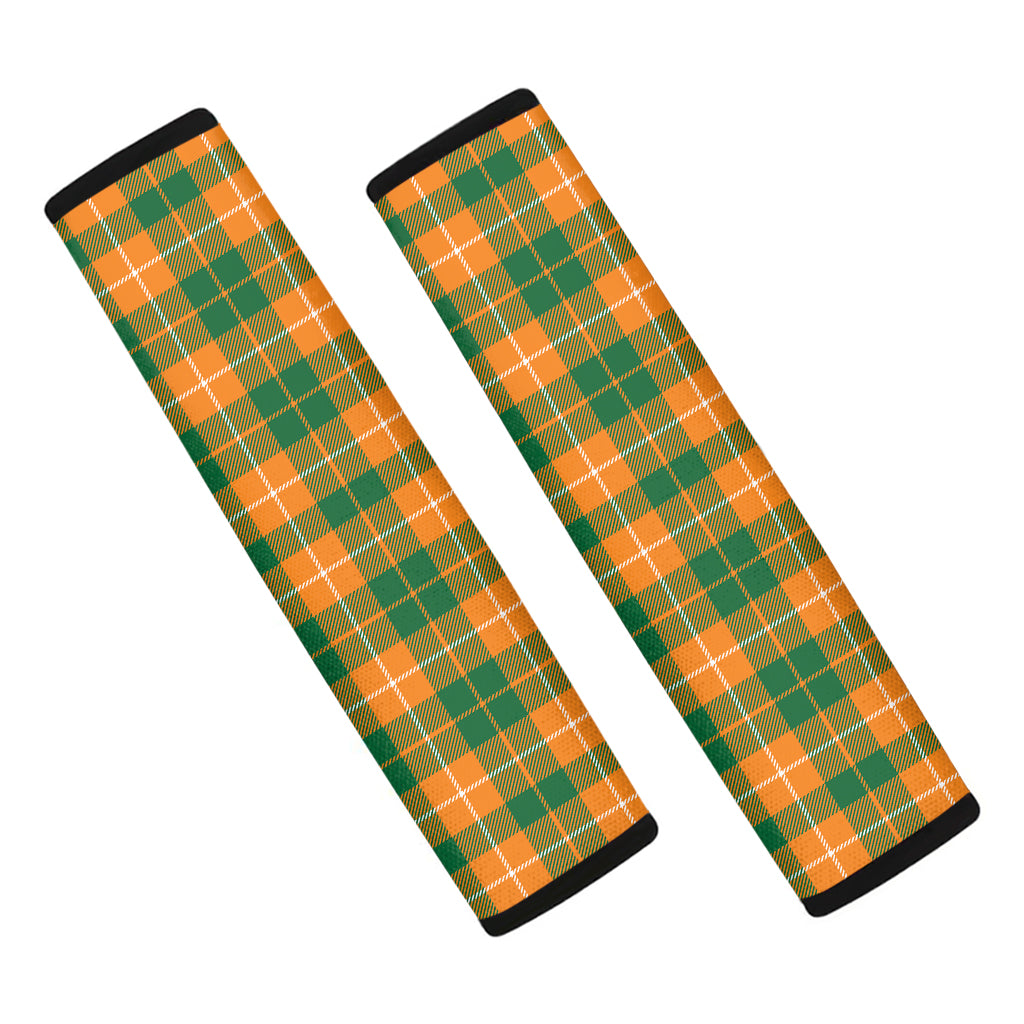 Irish Themed Plaid Pattern Print Car Seat Belt Covers