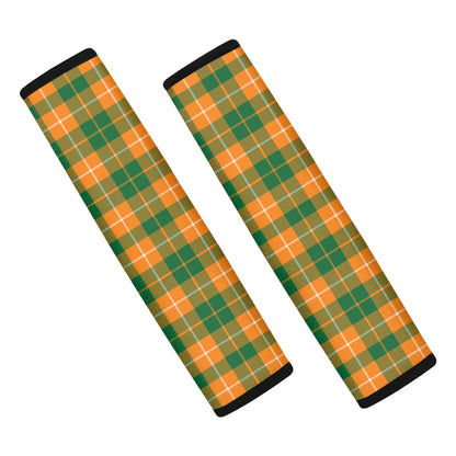 Irish Themed Plaid Pattern Print Car Seat Belt Covers