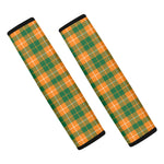 Irish Themed Plaid Pattern Print Car Seat Belt Covers
