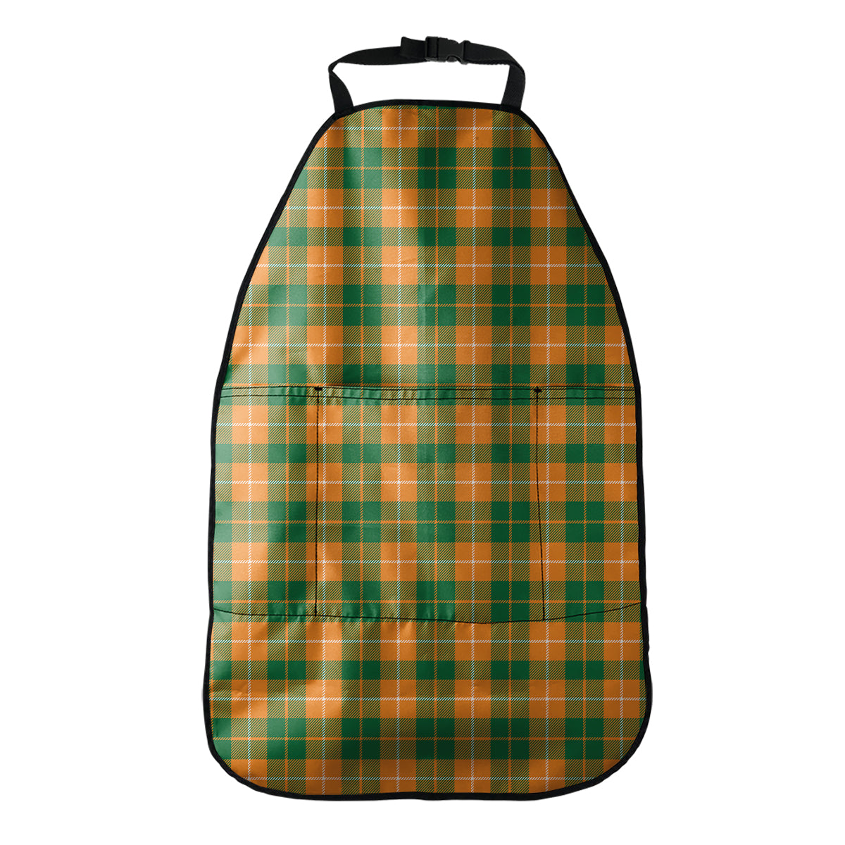 Irish Themed Plaid Pattern Print Car Seat Organizers