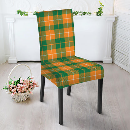 Irish Themed Plaid Pattern Print Dining Chair Slipcover