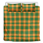 Irish Themed Plaid Pattern Print Duvet Cover Bedding Set