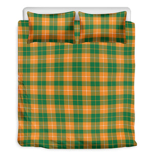 Irish Themed Plaid Pattern Print Duvet Cover Bedding Set