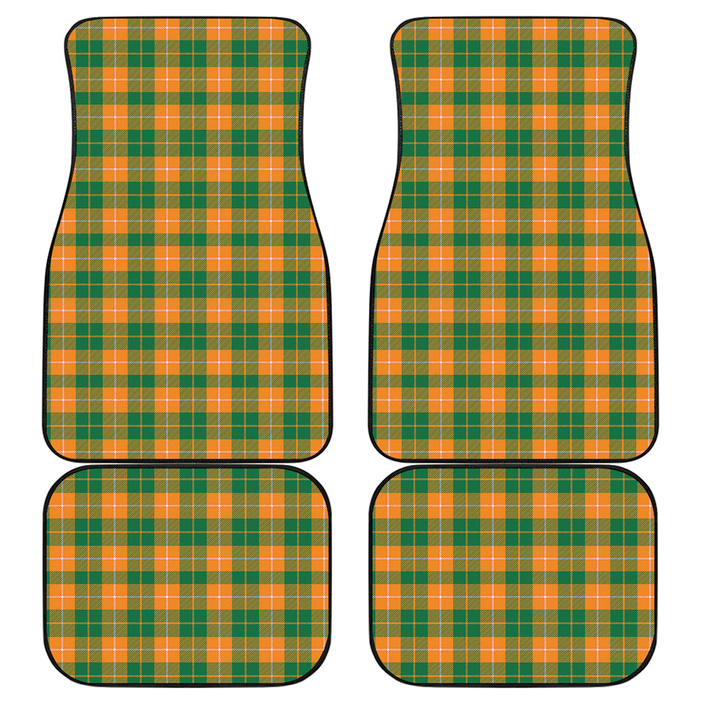 Irish Themed Plaid Pattern Print Front and Back Car Floor Mats