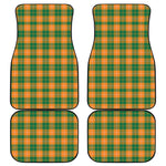 Irish Themed Plaid Pattern Print Front and Back Car Floor Mats