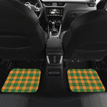 Irish Themed Plaid Pattern Print Front and Back Car Floor Mats