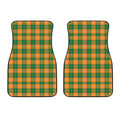 Irish Themed Plaid Pattern Print Front Car Floor Mats