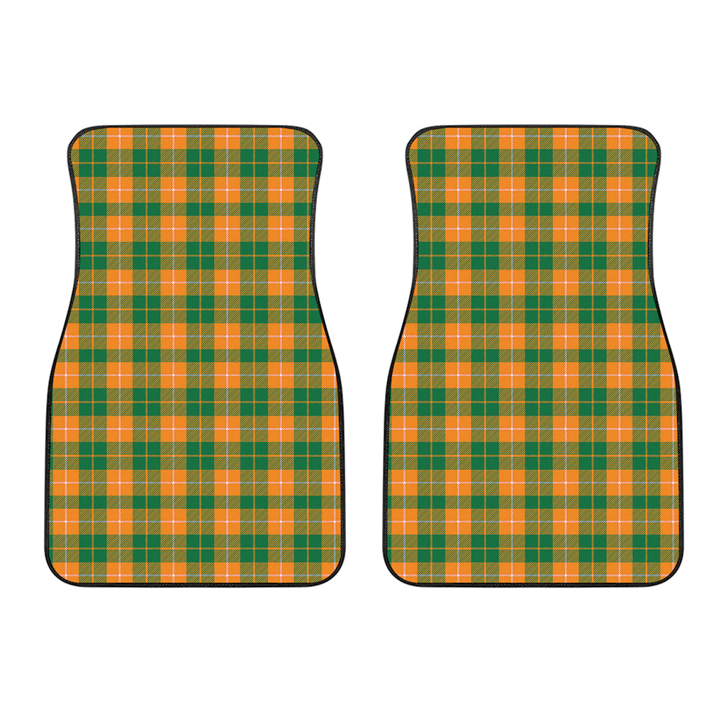 Irish Themed Plaid Pattern Print Front Car Floor Mats