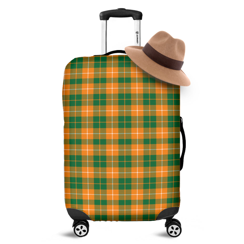 Irish Themed Plaid Pattern Print Luggage Cover