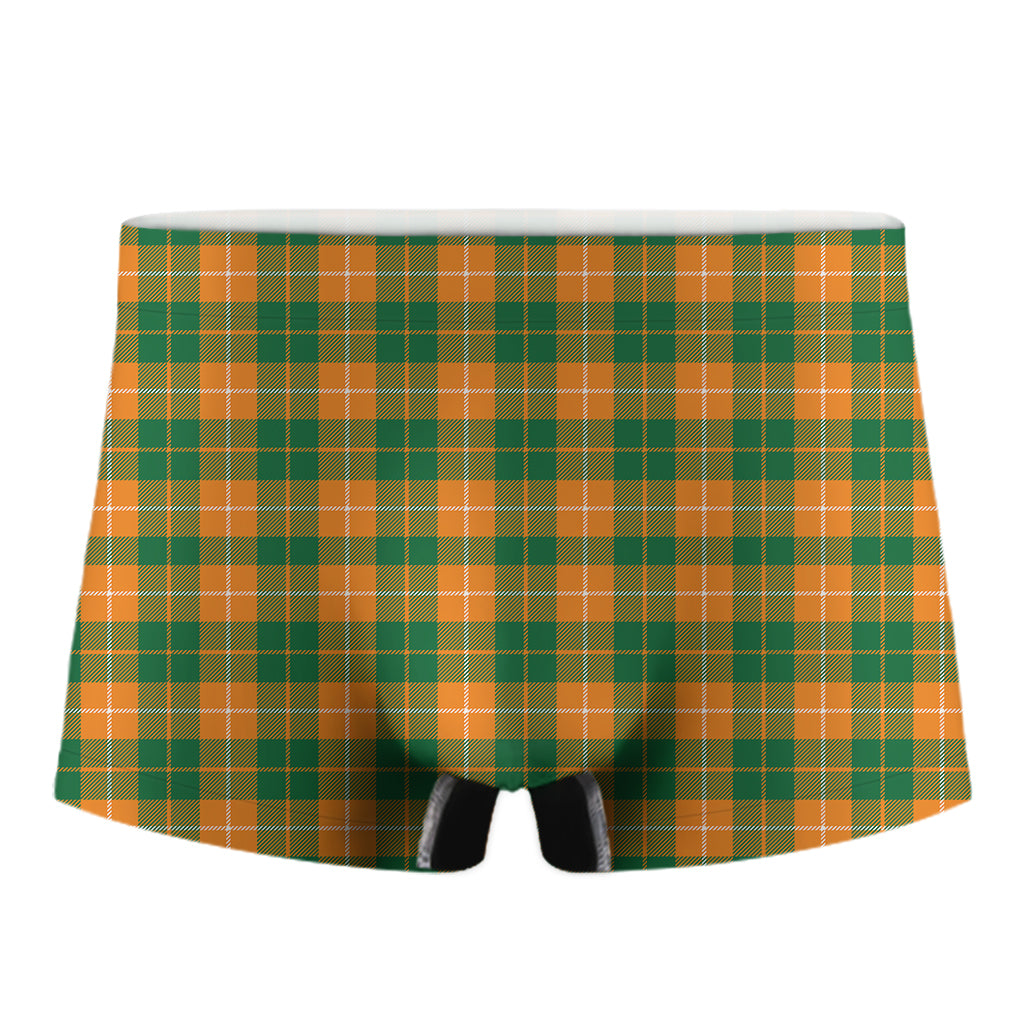 Irish Themed Plaid Pattern Print Men's Boxer Briefs
