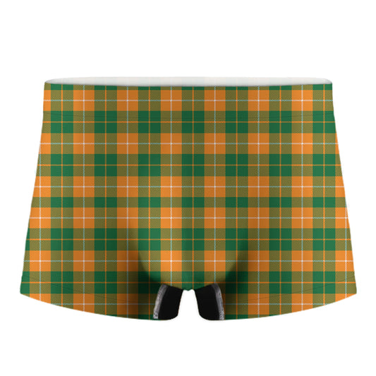 Irish Themed Plaid Pattern Print Men's Boxer Briefs