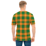 Irish Themed Plaid Pattern Print Men's T-Shirt