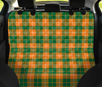 Irish Themed Plaid Pattern Print Pet Car Back Seat Cover