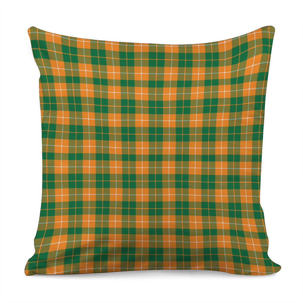 Irish Themed Plaid Pattern Print Pillow Cover
