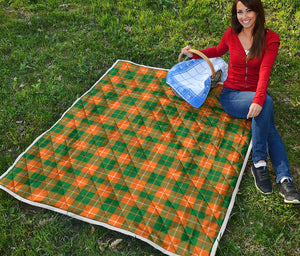 Irish Themed Plaid Pattern Print Quilt