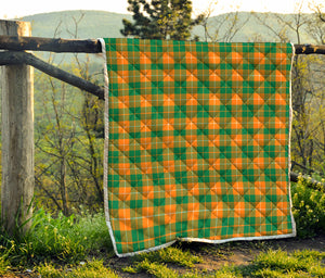 Irish Themed Plaid Pattern Print Quilt