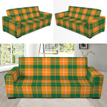 Irish Themed Plaid Pattern Print Sofa Slipcover