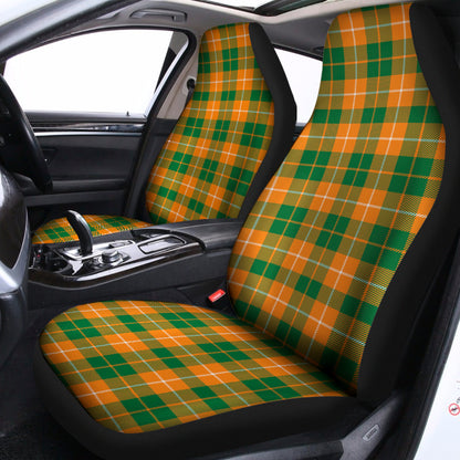 Irish Themed Plaid Pattern Print Universal Fit Car Seat Covers