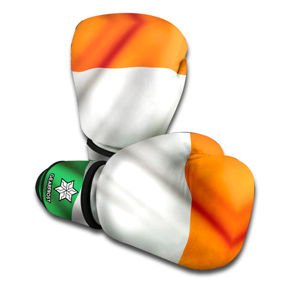 Irish Flag Print Boxing Gloves