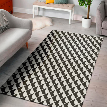Isometric Geometric Pattern Print Area Rug