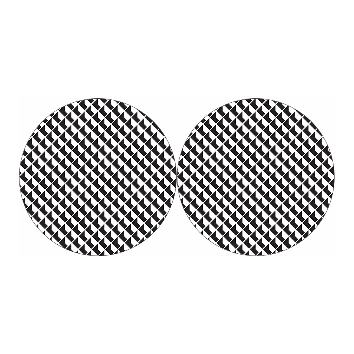 Isometric Geometric Pattern Print Car Coasters