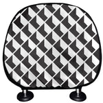 Isometric Geometric Pattern Print Car Headrest Covers